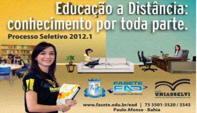  Últimos dias de inscrições para os cursos de graduação da FASETE EAD e UNIASSELVI