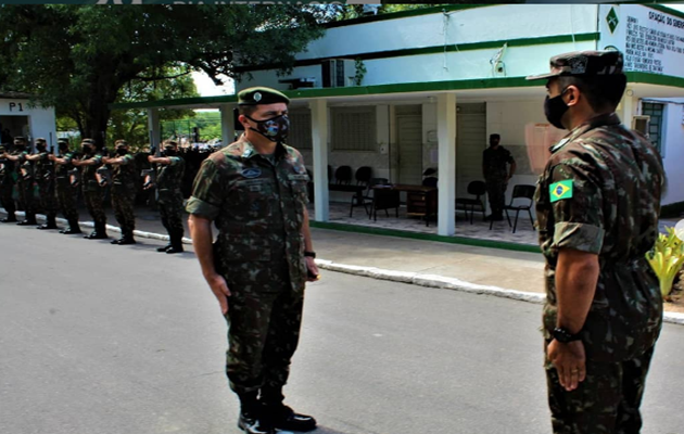  Comandante do 1º Grupamento de Engenharia, General de Brigada Rogério Cetrim, visita a 1ª Cia Inf