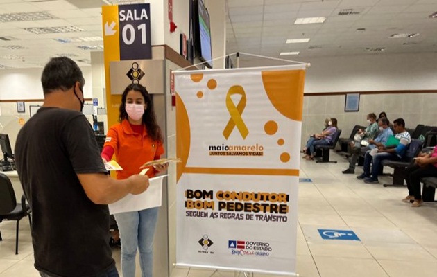  Detran-BA realiza quiz educativo no SAC em referência ao Maio Amarelo