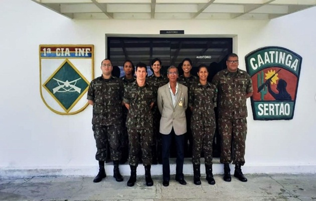  Comitiva da 6ª Região Militar – SSAS/6 visitou a 1ª Companhia de Infantaria