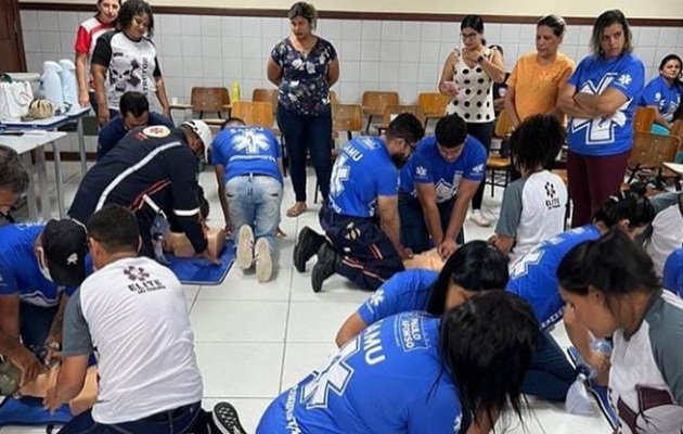  Equipe do Serviço de Atendimento Móvel de Urgência (SAMU), participa de capacitação sobre o APH