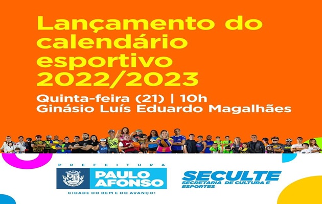  Seculte lança calendário esportivo nesta quinta-feira (21)