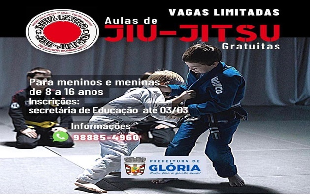  Prefeitura de Glória está com inscrições aberta para aulas gratuitas de Jiu Jitsu