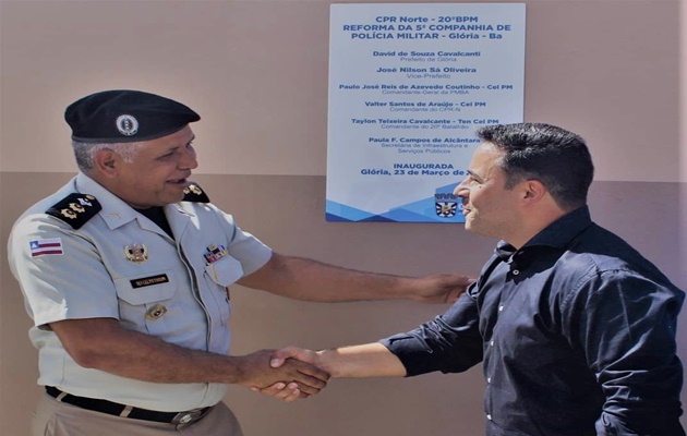  Prefeitura de Glória inaugura Nova Base da Polícia Militar no Centro Comercial