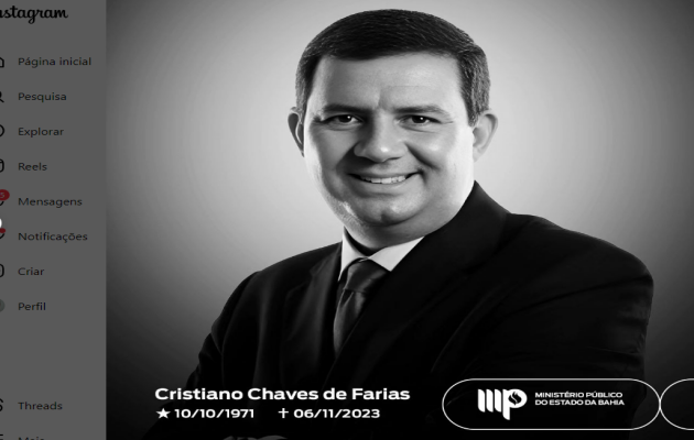  Faleceu o ex Promotor de Justiça de Paulo Afono, Cristiano Chaves de Farias