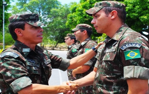  Formatura alusiva a promoção de militares da 1ª Companhia de Infantaria