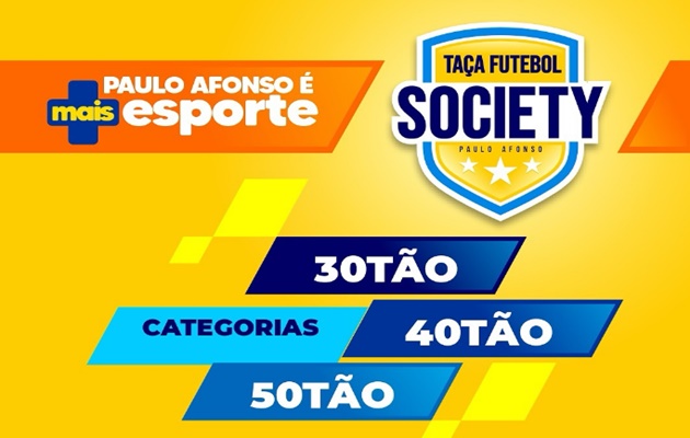  Estão abertas as inscrições para Taça Futebol Society 30tão, 40tão e 50tão