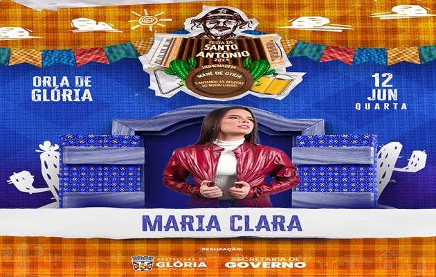  Maria Clara é a sétima atração, na Festa de Santo Antônio 2024