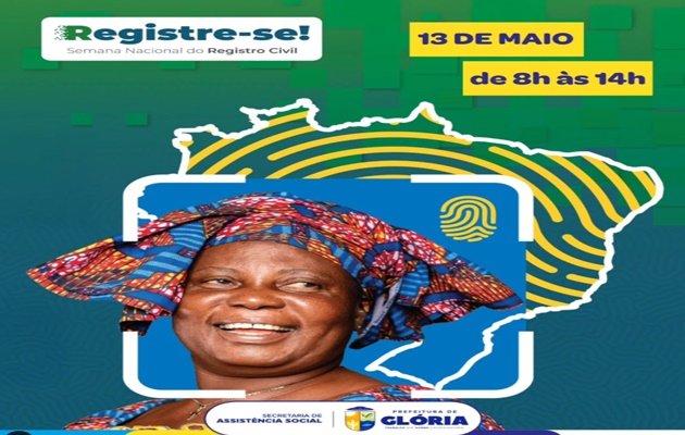  Prefeitura de Glória realiza Semana Nacional do Registro Civil – Registre-se!