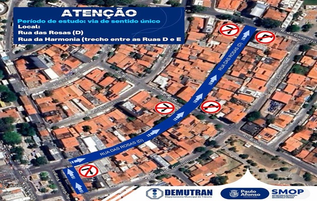  DEMUTRAN realiza estudo de via de sentido único nas ruas D e E