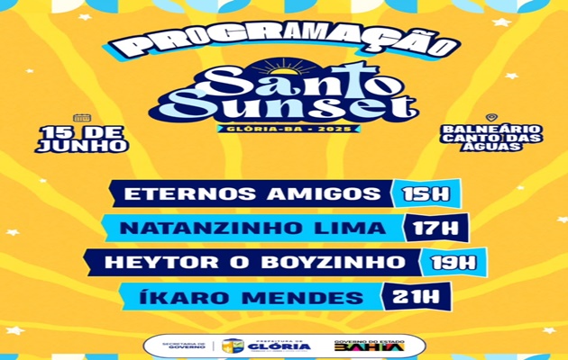  Eita, Glória! Tá chegando a hora do nosso Santo Sunset!