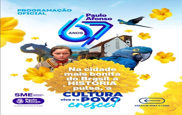  Aniversário de Paulo Afonso terá desfiles, cultos, shows e corrida; confira a programação!