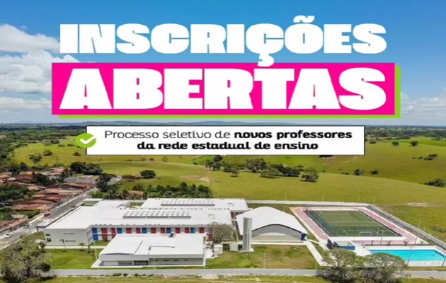 Estão abertas as inscrições para o processo seletivo de professores da Educação Básica da rede estadual