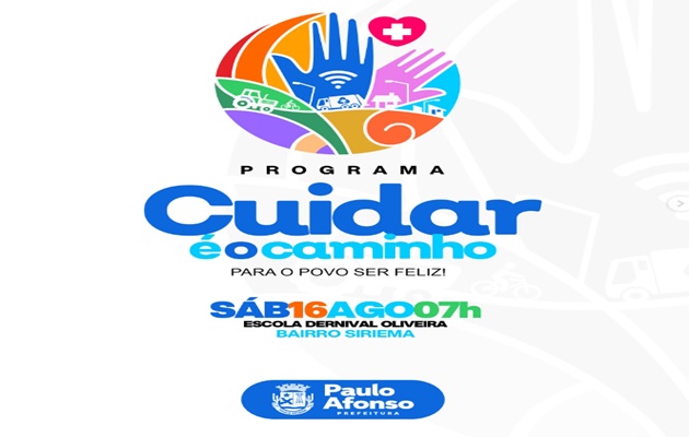  No próximo sábado, 16, tem mais uma edição do programa Cuidar é o Caminho, no bairro Siriema
