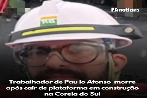  Pauloafonsino morre após cair no mar, enquanto realizava testes em uma plataforma na Coreia do Sul