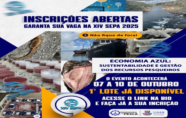  Inscrições para a XIV Semana de Engenharia de Pesca e Aquicultura estão abertas