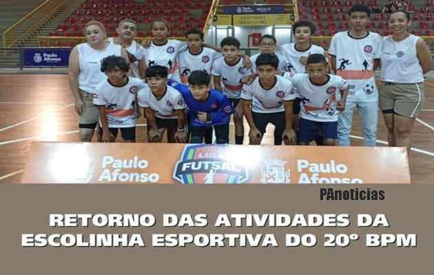  Retorno das atividades da Escolinha Esportiva do 20º BPM