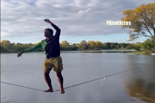  Atleta baiano Matheus Vidal vai tentar quebrar o recorde mundial de waterline sobre as águas do Velho Chico, em Paulo Afonso