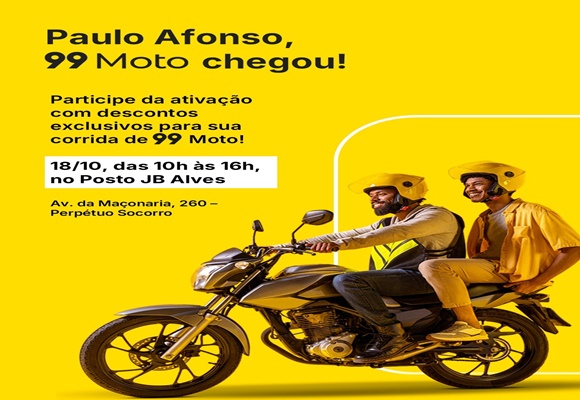  Paulo Afonso, a 99Moto chegou!