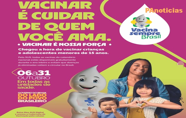  Secretaria Municipal de Saúde avisa que chegou a hora de proteger crianças e adolescentes menores de 15 anos