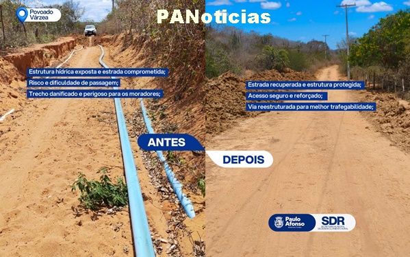  Prefeitura realiza manutenção em estrada de acesso à área rural