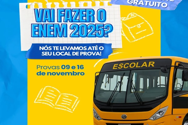  Prefeitura de Glória informa que haverá transporte público para o ENEM 2025