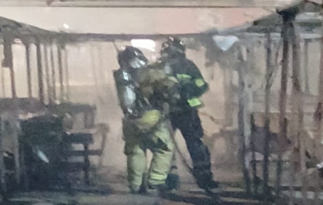  CICOM aciona 5º BBM para atender ocorrência de incêndio em barracas na feira do peixe