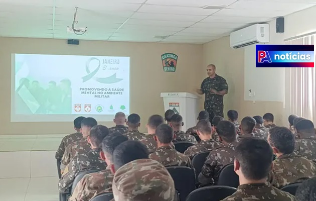  1ª Companhia de Infantaria realiza palestra Janeiro Branco: Quem cuida da mente cuida da vida