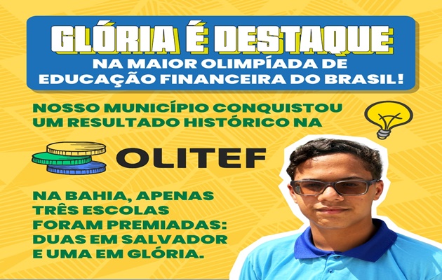  ​Glória é destaque na OLITEF: Escola Dom Mário Zanetta conquista prêmio de R$ 100 mil e representa a Bahia em São Paulo