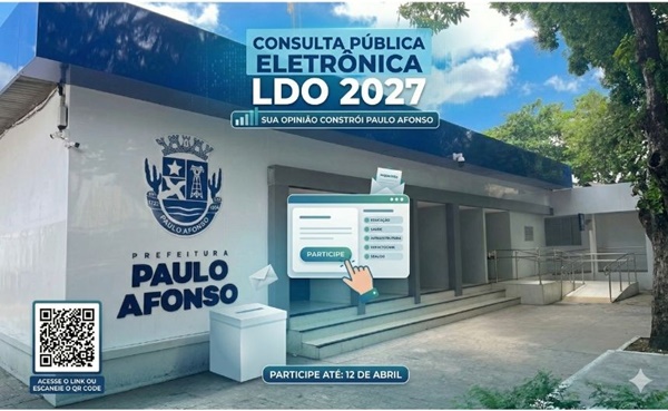  LDO 2027: cidadãos podem indicar ações prioritárias por meio de consulta pública eletrônica