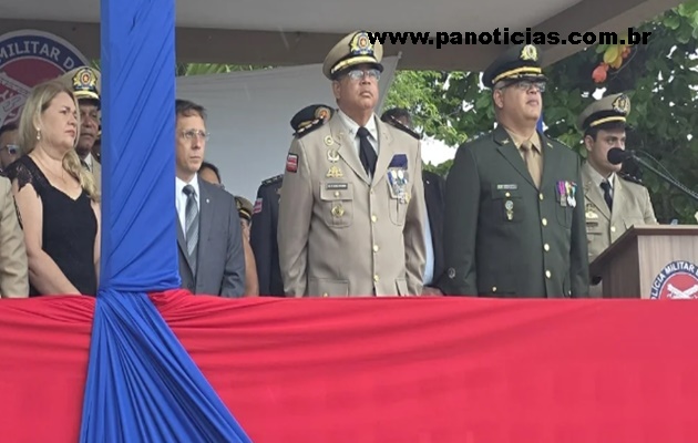  Comando do CPR-NE realiza solenidade alusiva aos 201 anos da PMBA na área cívica do 20° BPM em Paulo Afonso