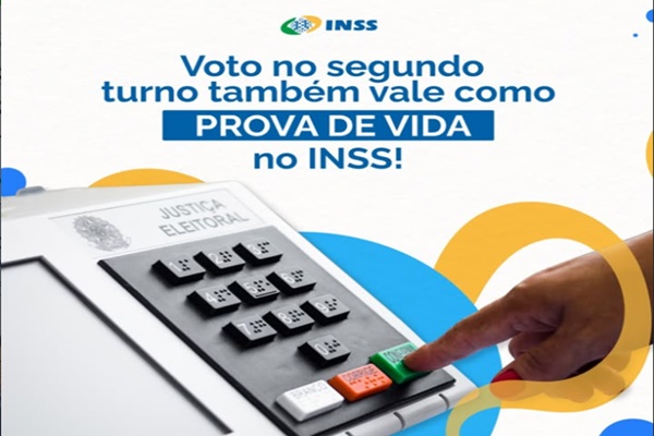  Voto no segundo turno também vale como Prova de Vida no INSS. O TSE compartilha os dados de comparecimento com o INSS